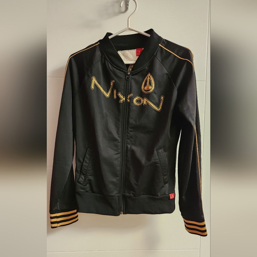Nixon Black Jacket with Gold Detailing